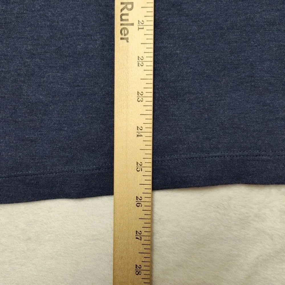 Mizzen+Main Hoodie Mens Medium Blue Henley Pullover Hooded Button 1P0-0408 - Picture 9 of 10